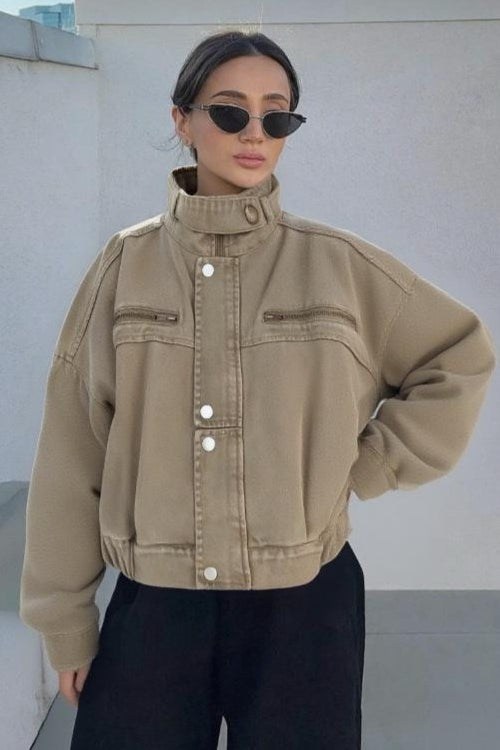 Denim Workwear Cropped Jacket