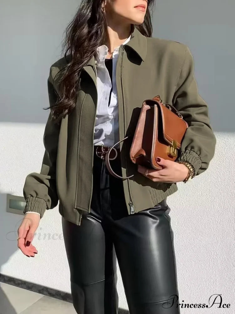 Effortless Charming Bomber Jacket Jackets