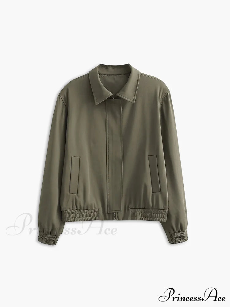 Effortless Charming Bomber Jacket Jackets