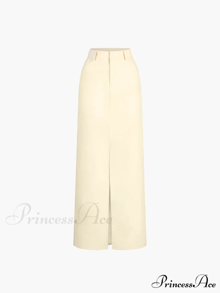 Effortless Slit Graceful Maxi Skirt Skirts