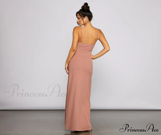 Effortless Style Stylish Tie-Front Maxi Dress Casual Dresses