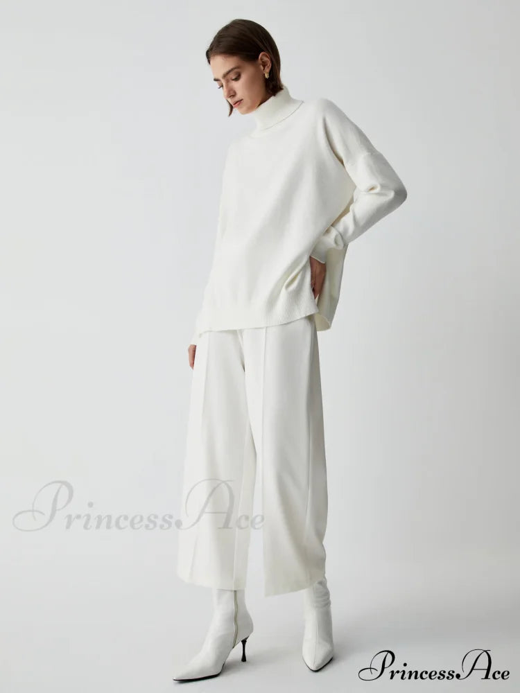 Effortless Wide Graceful Leg Culotte Pants