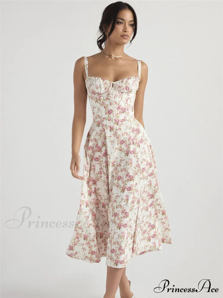 Effortlessly Enchanting Stylish Floral Maxi Dress White / Xs Dressy Dresses