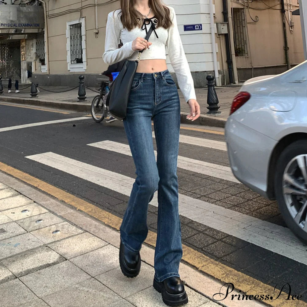 Elastic Fashion Boyfriend Style Denim Pants