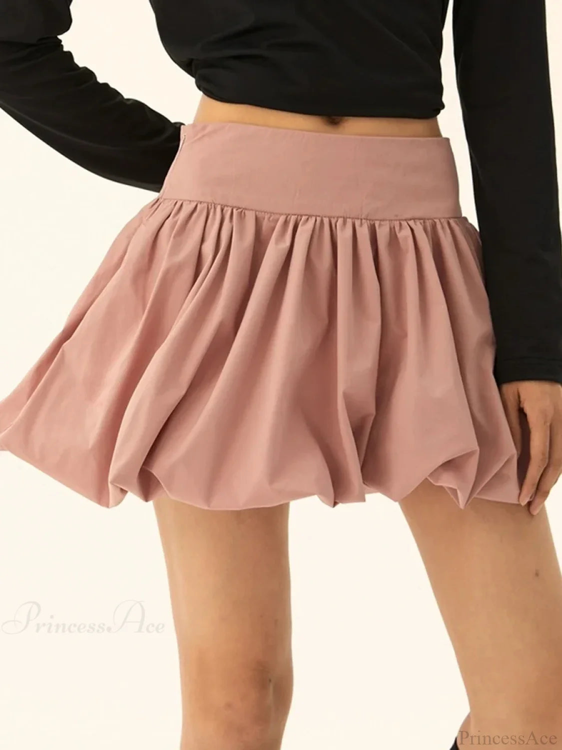 Elastic Waist Bubble Style Skirt skirts-250223