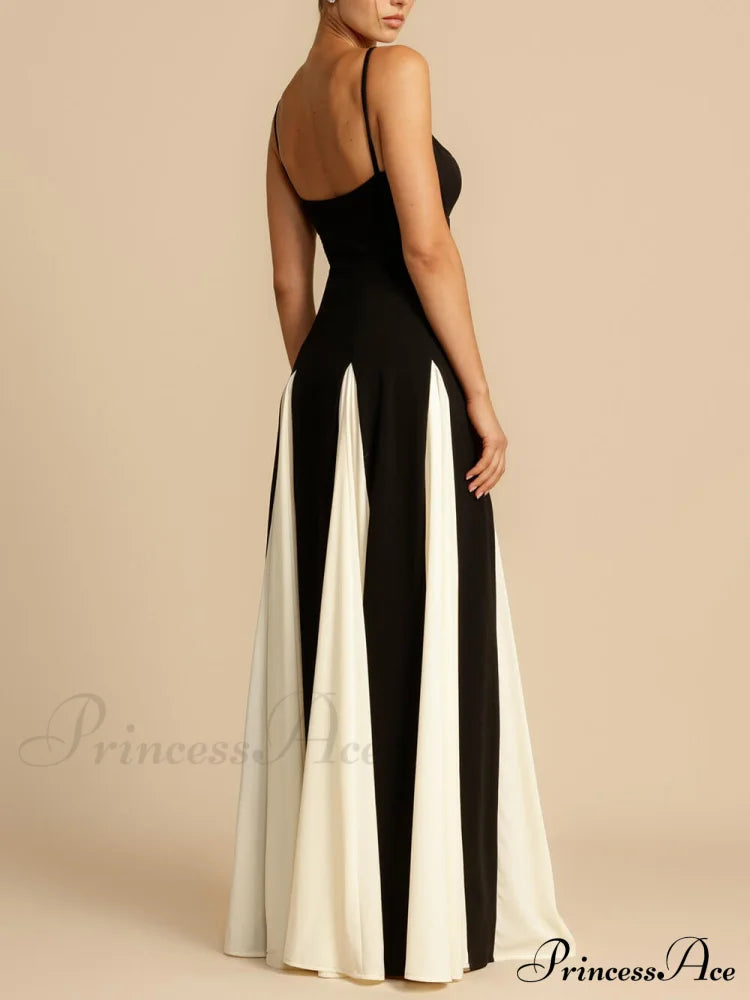 Elegance Panelled Tulle Charming A-Line Slip Maxi Dress Dresses