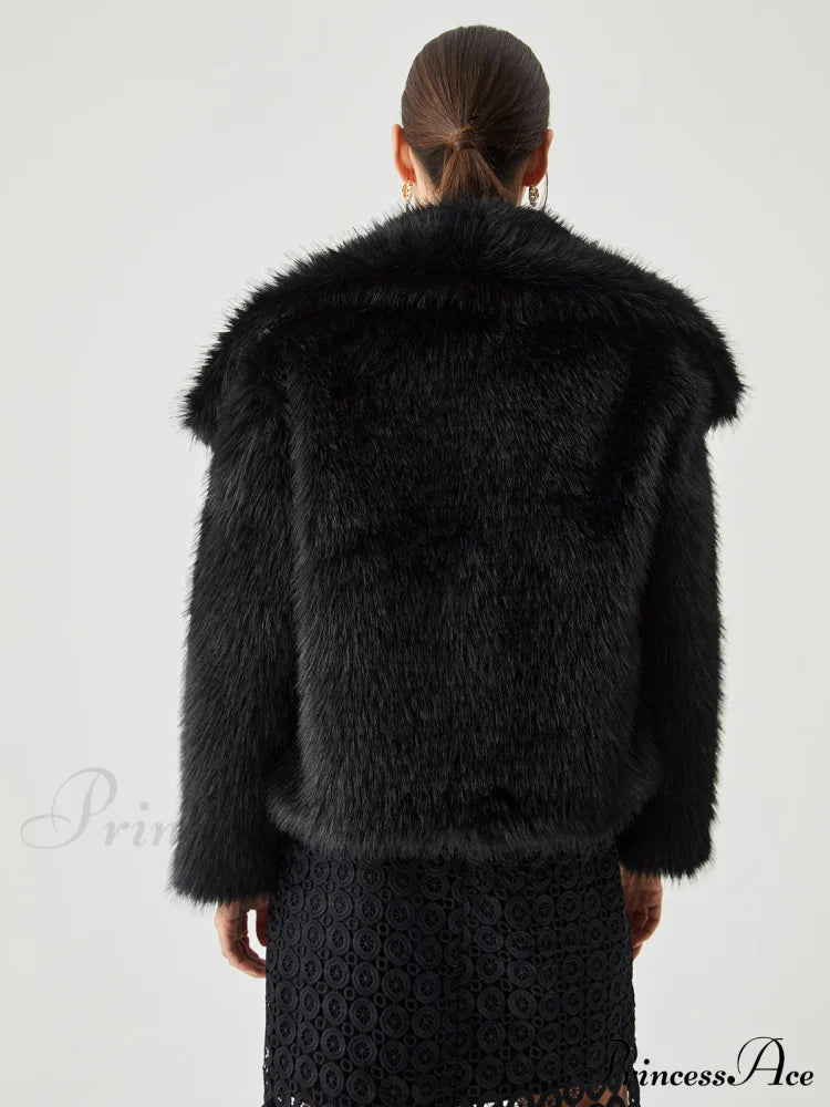 Elegant Fuzzy Graceful Faux Fur Coat Fleece Jackets