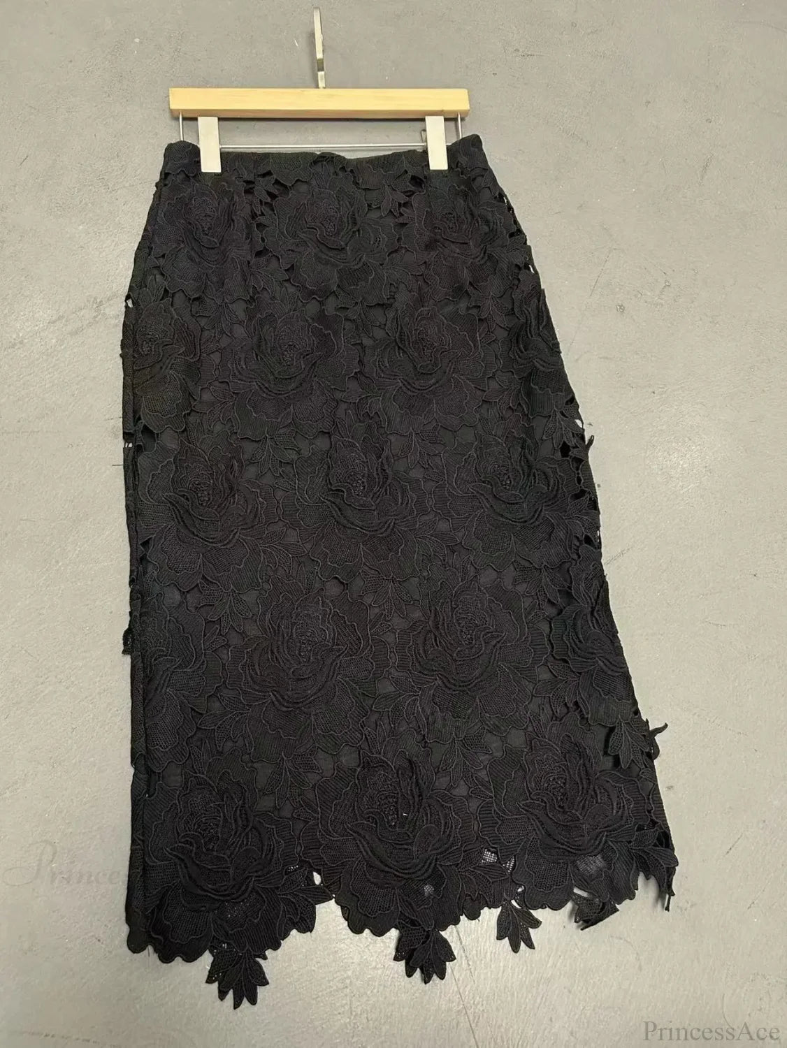 Elegant Lace Pencil Skirt for Women Work Cocktail Party Black / M