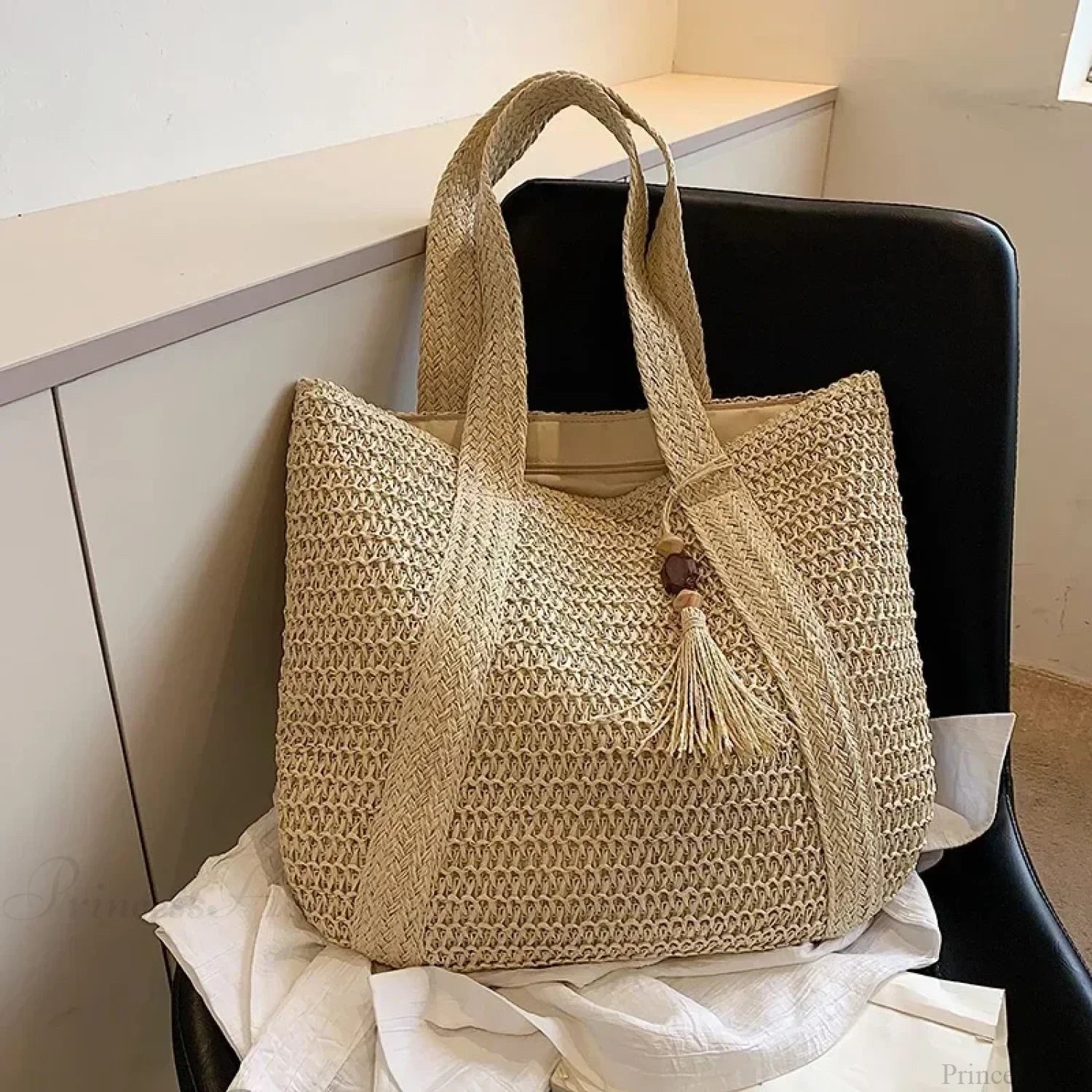 Elegant Ladies Straw Woven Shoulder Bag shoulder-250126