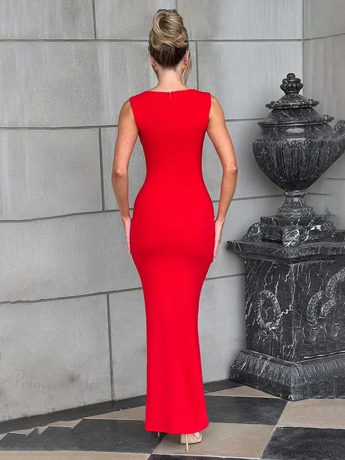 Elegant Maxi Slim Bodycon Vacation Dress vacationdress-250223