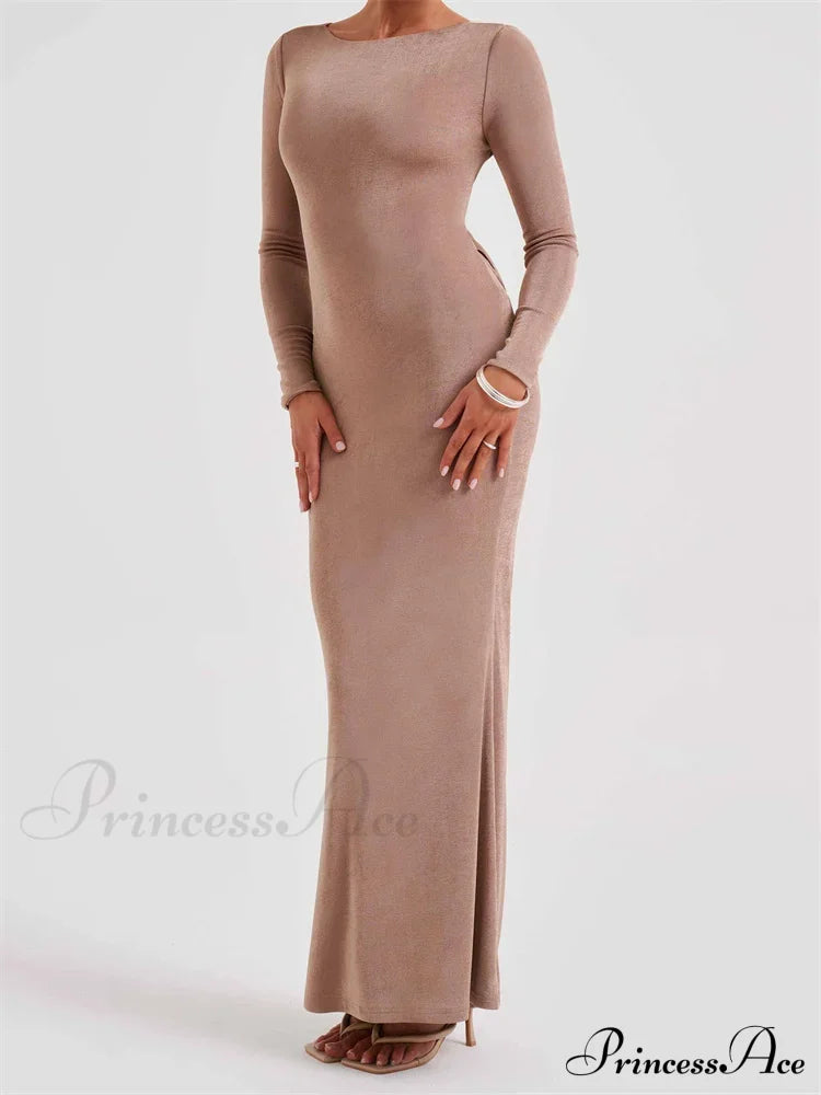 Elegant Women Party Backless Criss-Cross Tie-Up Bodycon Formal Club Sleeve Solid Female Vestido