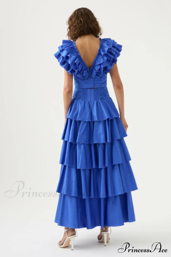 Eleni Tiered Stylish Maxi Skirt Set