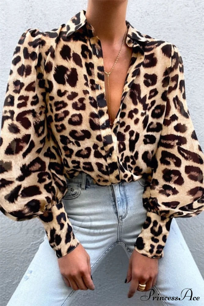 Ellit Shirt S / Leopard Tops & Blouses