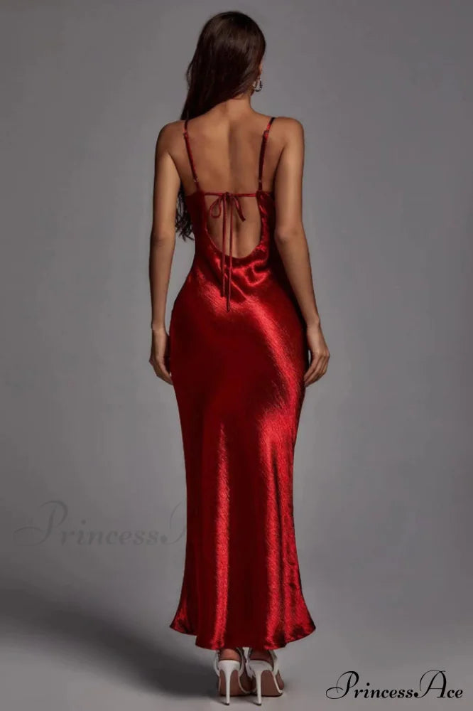 Emily Metallic Stylish Gold Maxi Dress