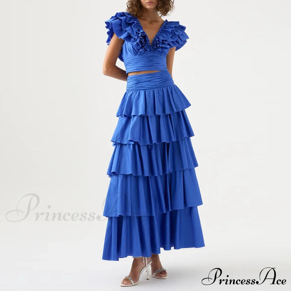 Esther Two Stylish Piece Set Blue / S