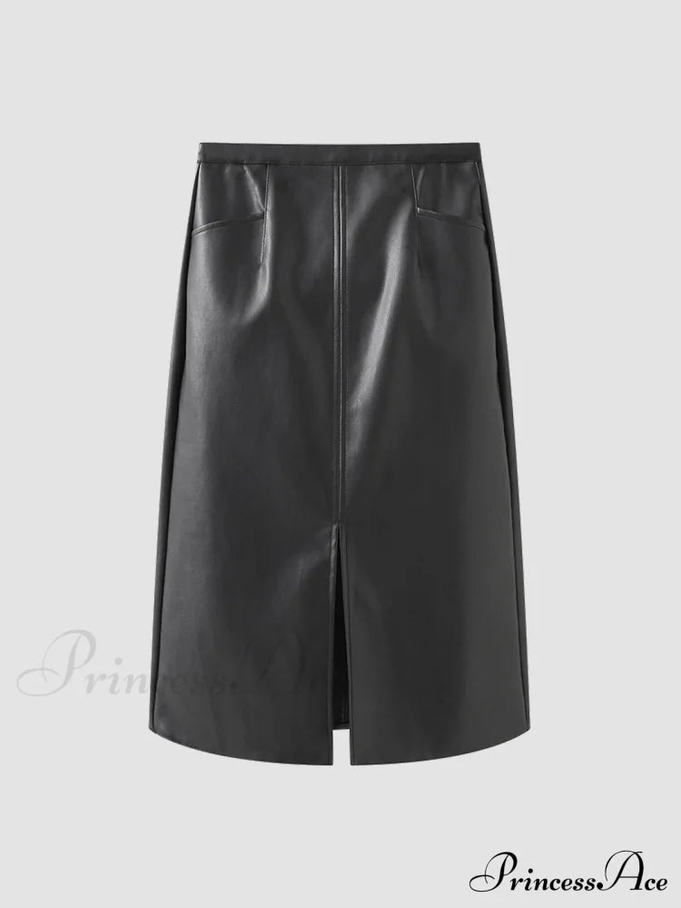 Eternity Nightshade Graceful Pu Leather Skirt Black / Xs Skirts