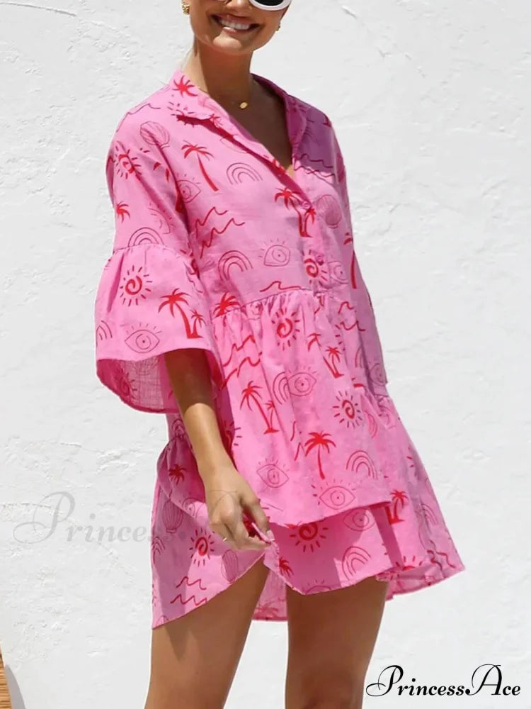 Ethnic Style Loose Charming Shirt Short Dress Dresses