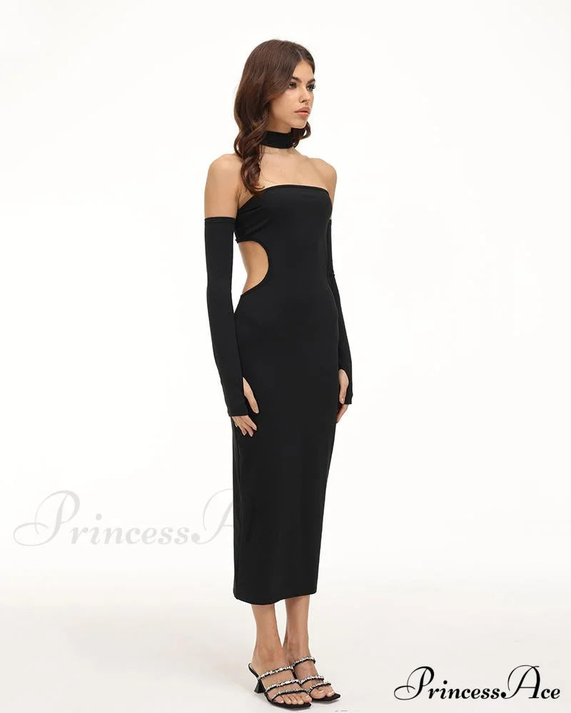 Eventide Horizon Tube Charming Halter Dress With Gloves Dresses