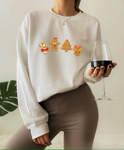 Aesthetic Cute Gingerbread Holiday Cookie Trendy Christmas Hoodie