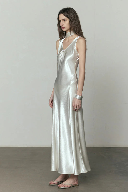 New Temperament V-Neck Maxi Dress