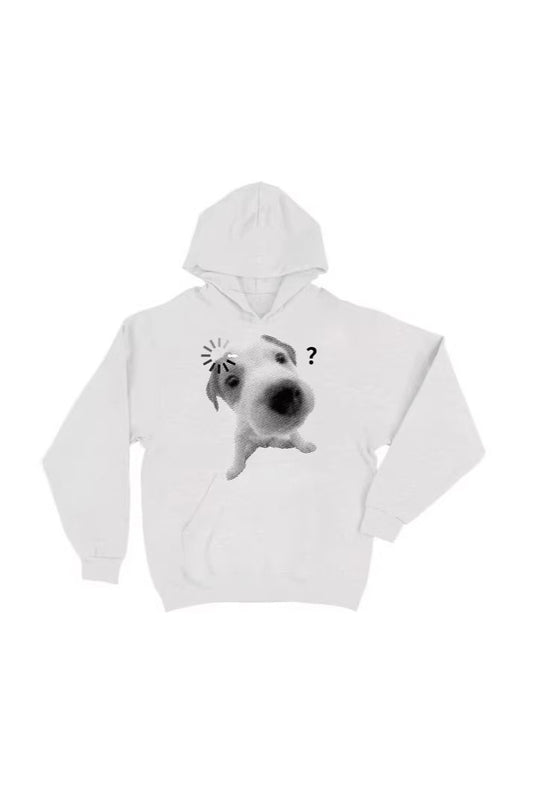 Cat and Dog Graphic Heavyweight Pullover Hoodie