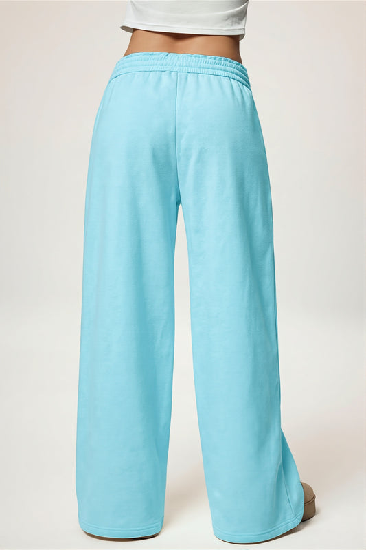 Drawstring Wide-Leg Sweatpants