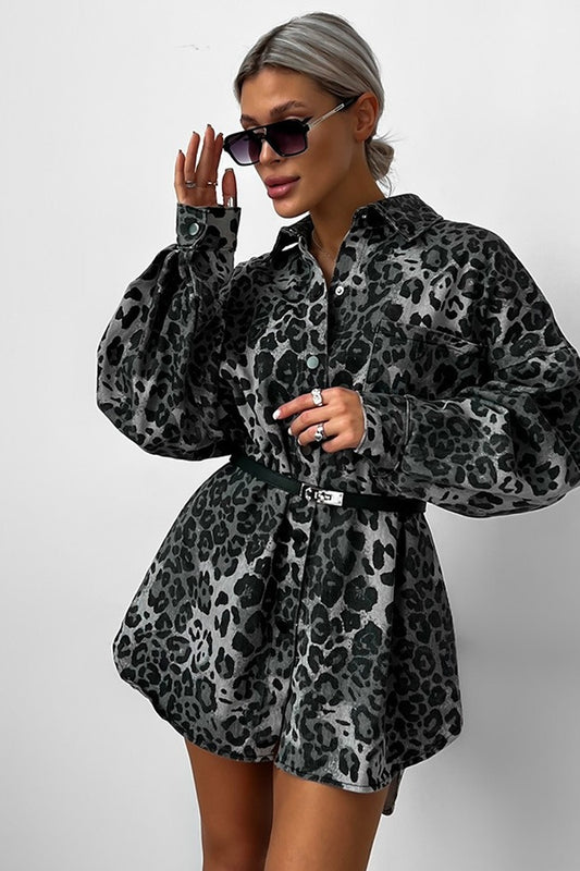 Autumn Vintage Leopard Print Casual Blouse