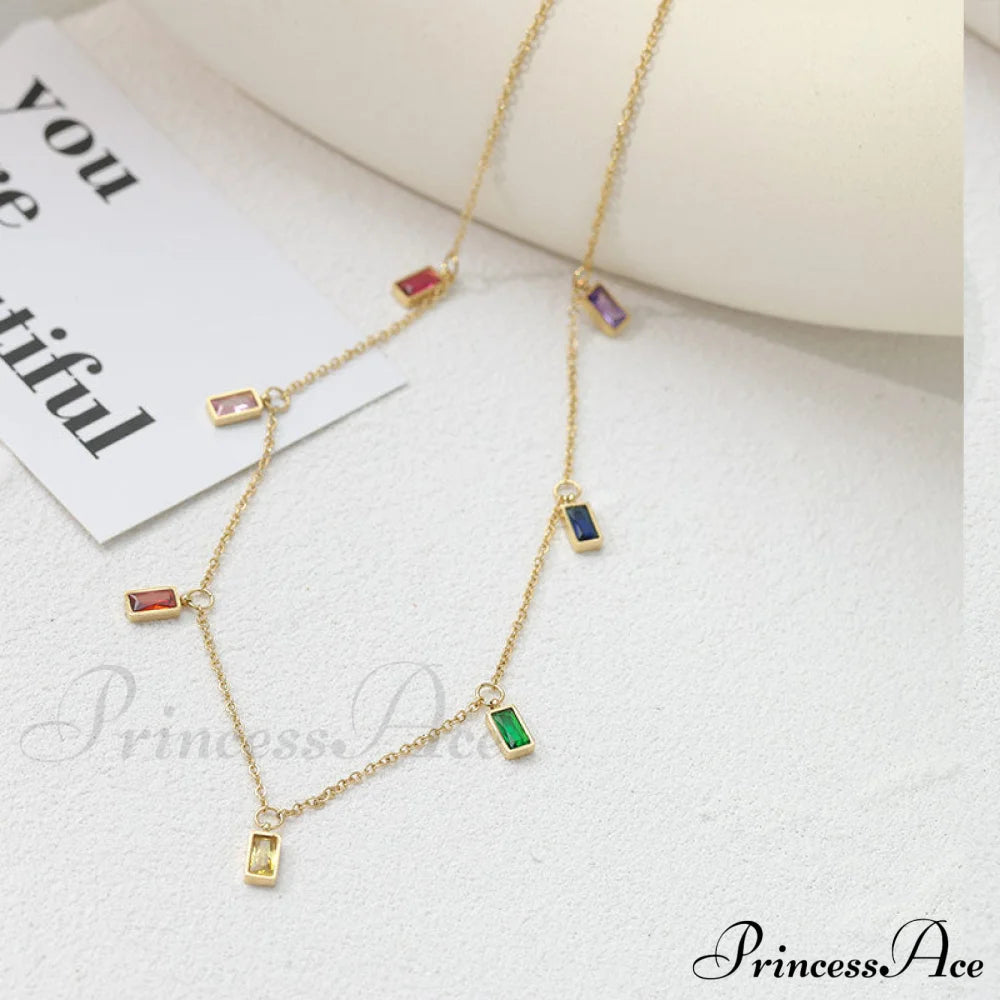 Fabulous Colorful Stone Trendy Chain Necklaces