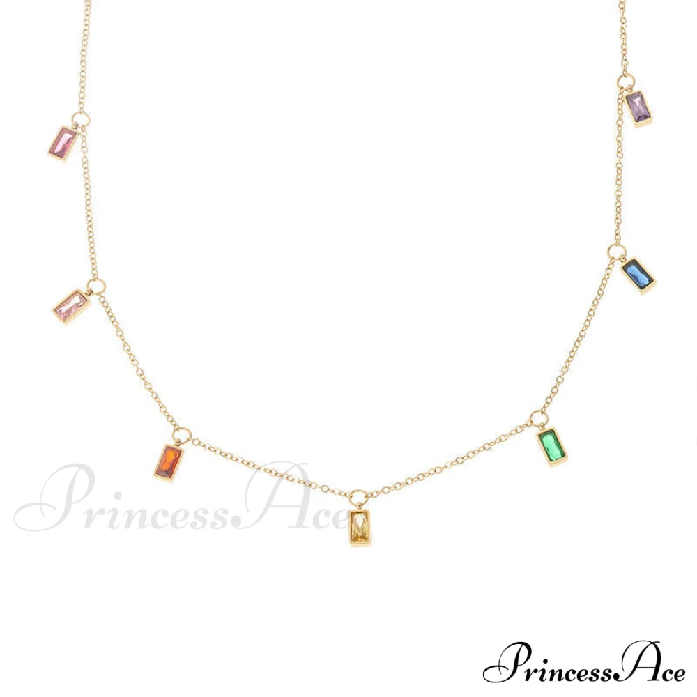 Fabulous Colorful Stone Trendy Chain Necklaces