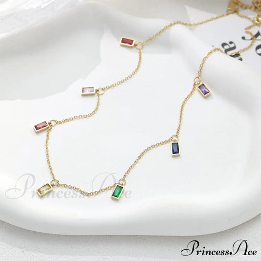 Fabulous Colorful Stone Trendy Chain Necklaces