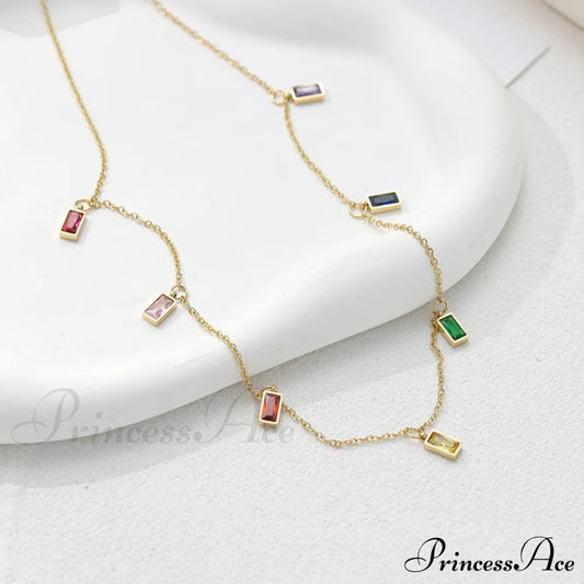 Fabulous Colorful Stone Trendy Chain Necklaces