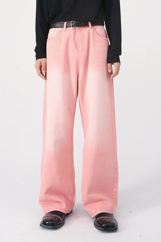 Colored Wash Wide-Leg Jeans