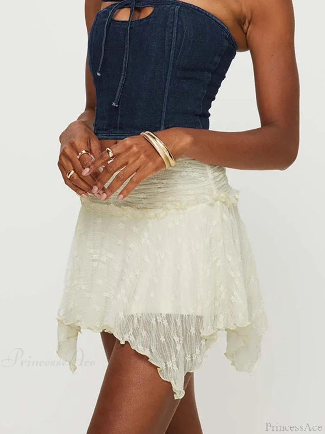 Fairy Grunge Layered Ruffle Skirt skirts-250223