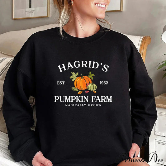 Fall Festive Pumpkin Cozy Warm Hoodie Black / S Sweatshirts & Hoodies-L