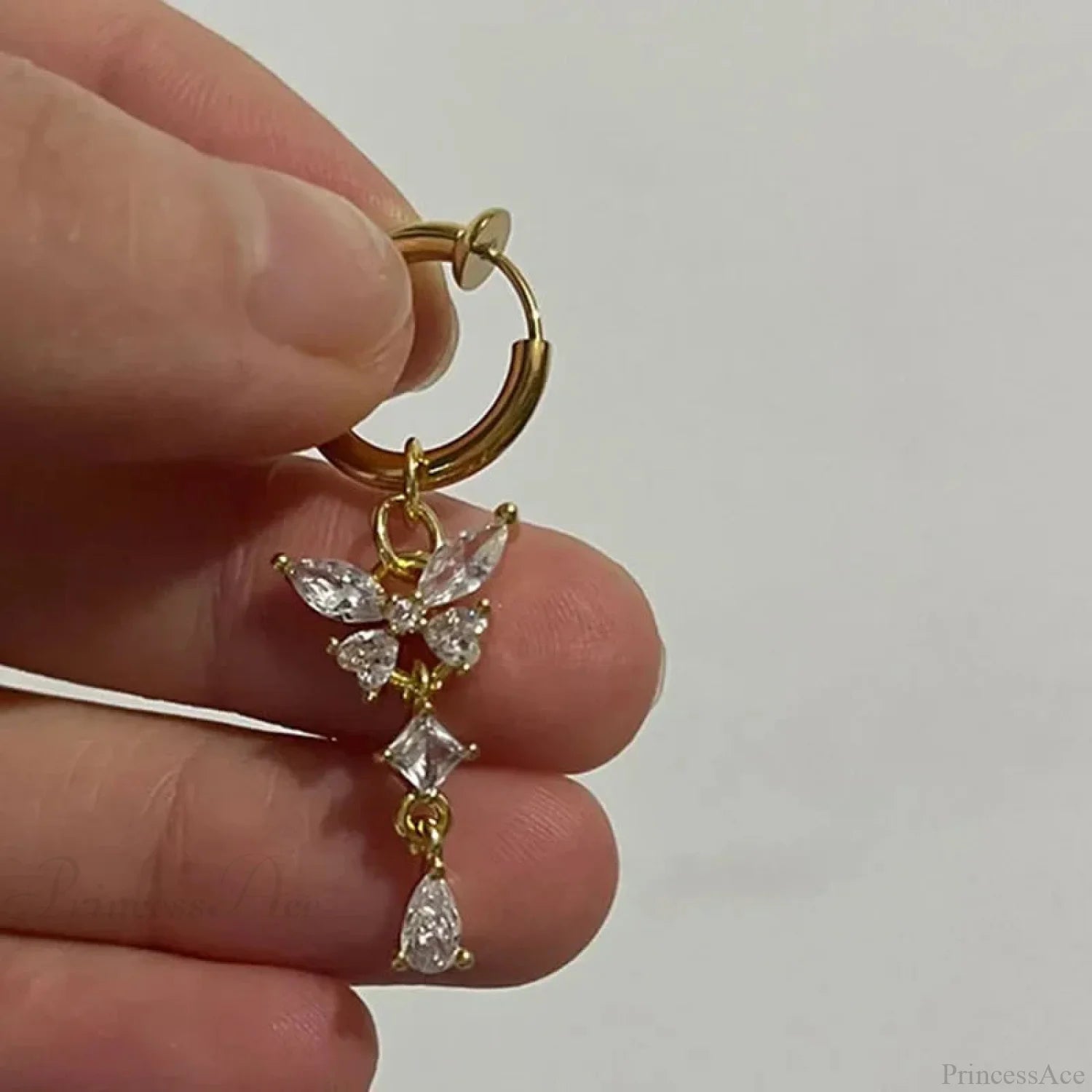 Fashion Butterfly Gothic Fake Belly Ring gold-11