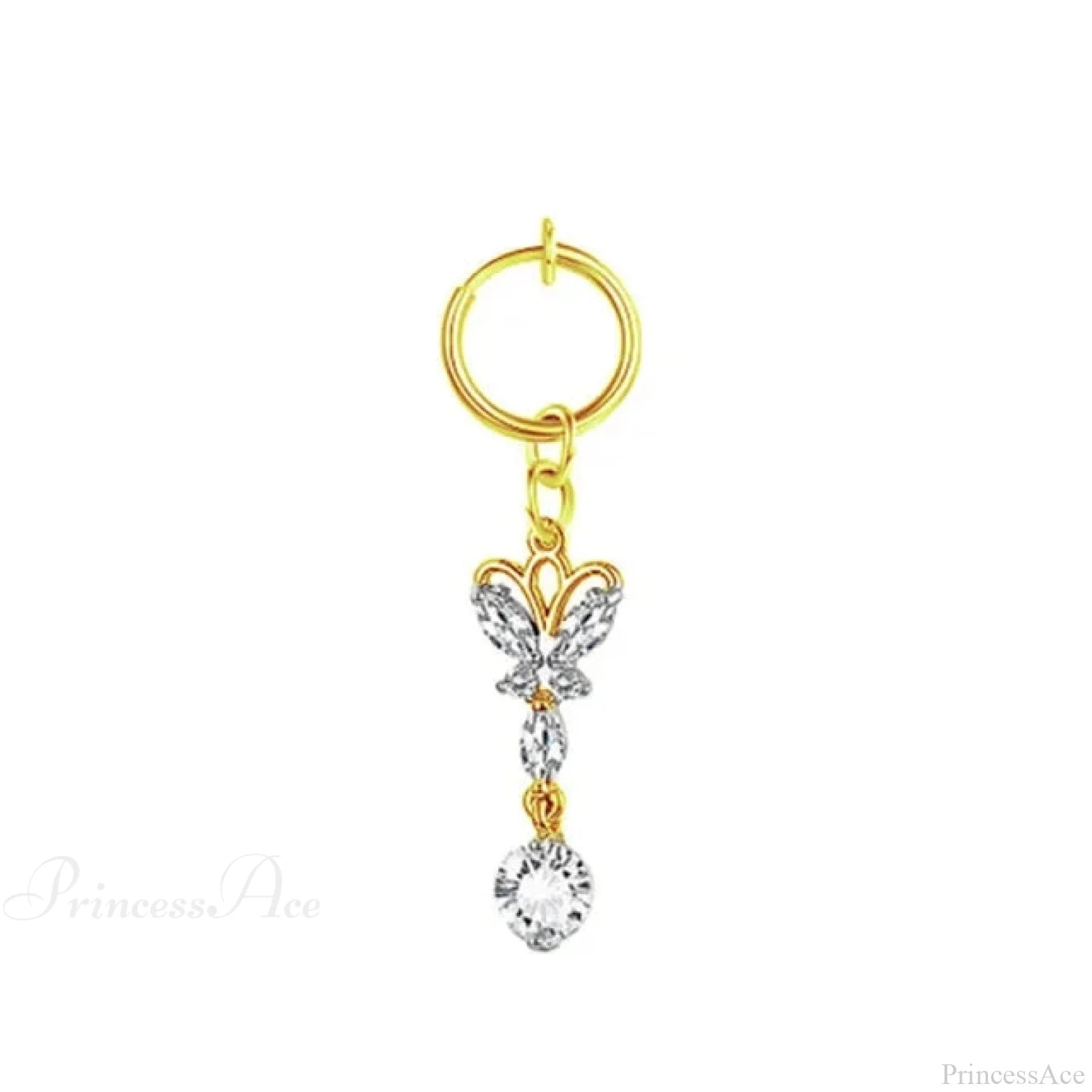 Fashion Butterfly Gothic Fake Belly Ring gold-5