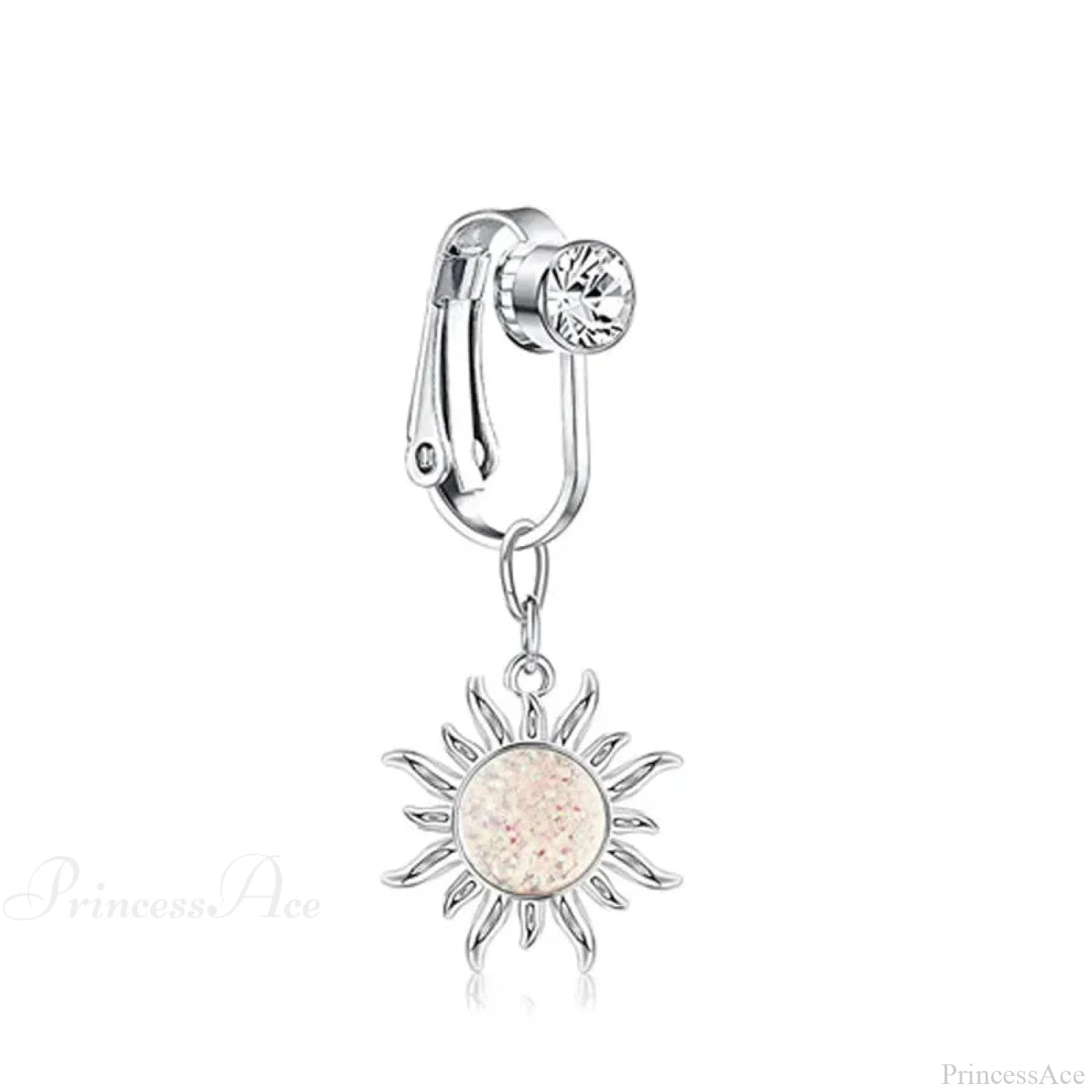 Fashion Butterfly Gothic Fake Belly Ring silver-24