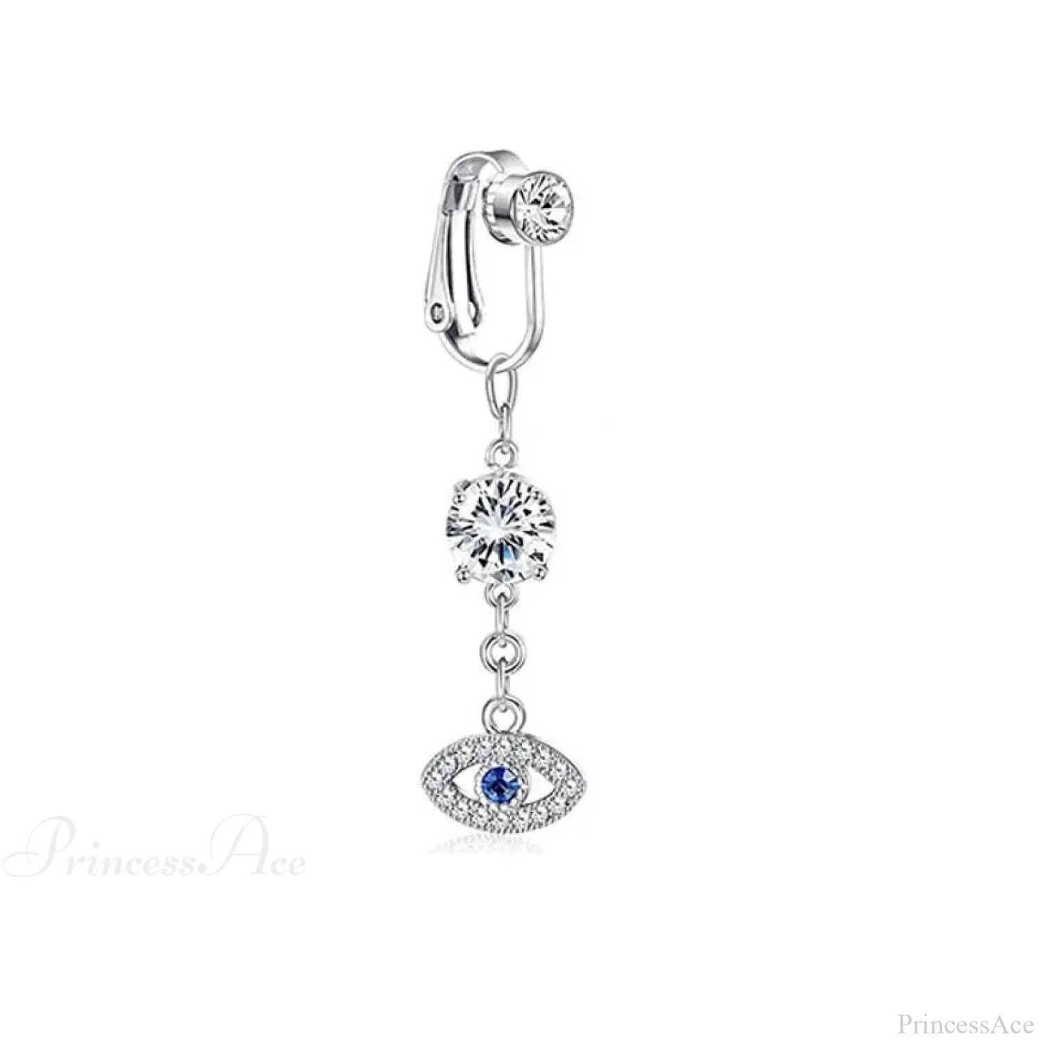 Fashion Butterfly Gothic Fake Belly Ring silver-26