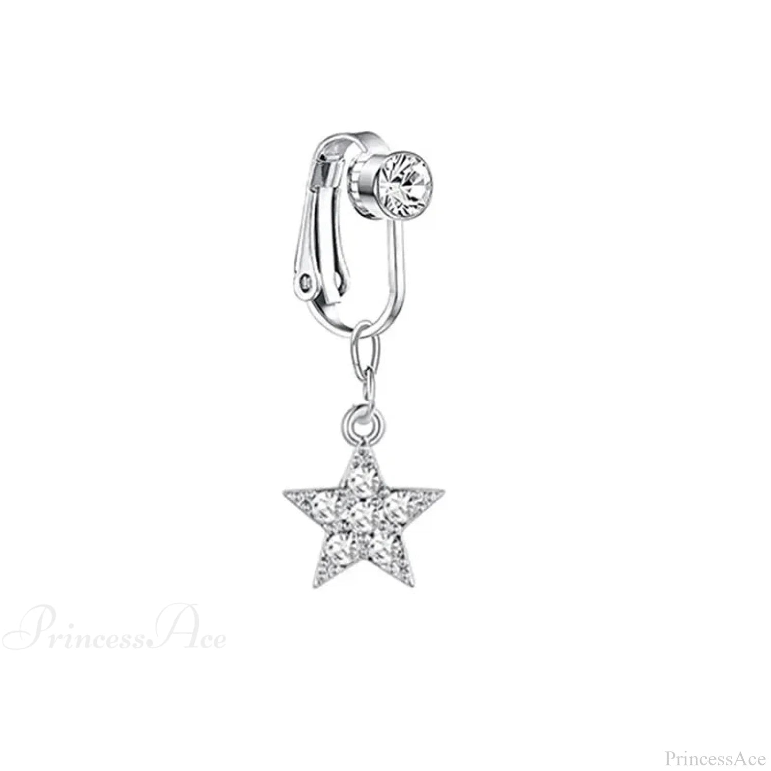 Fashion Butterfly Gothic Fake Belly Ring silver-27