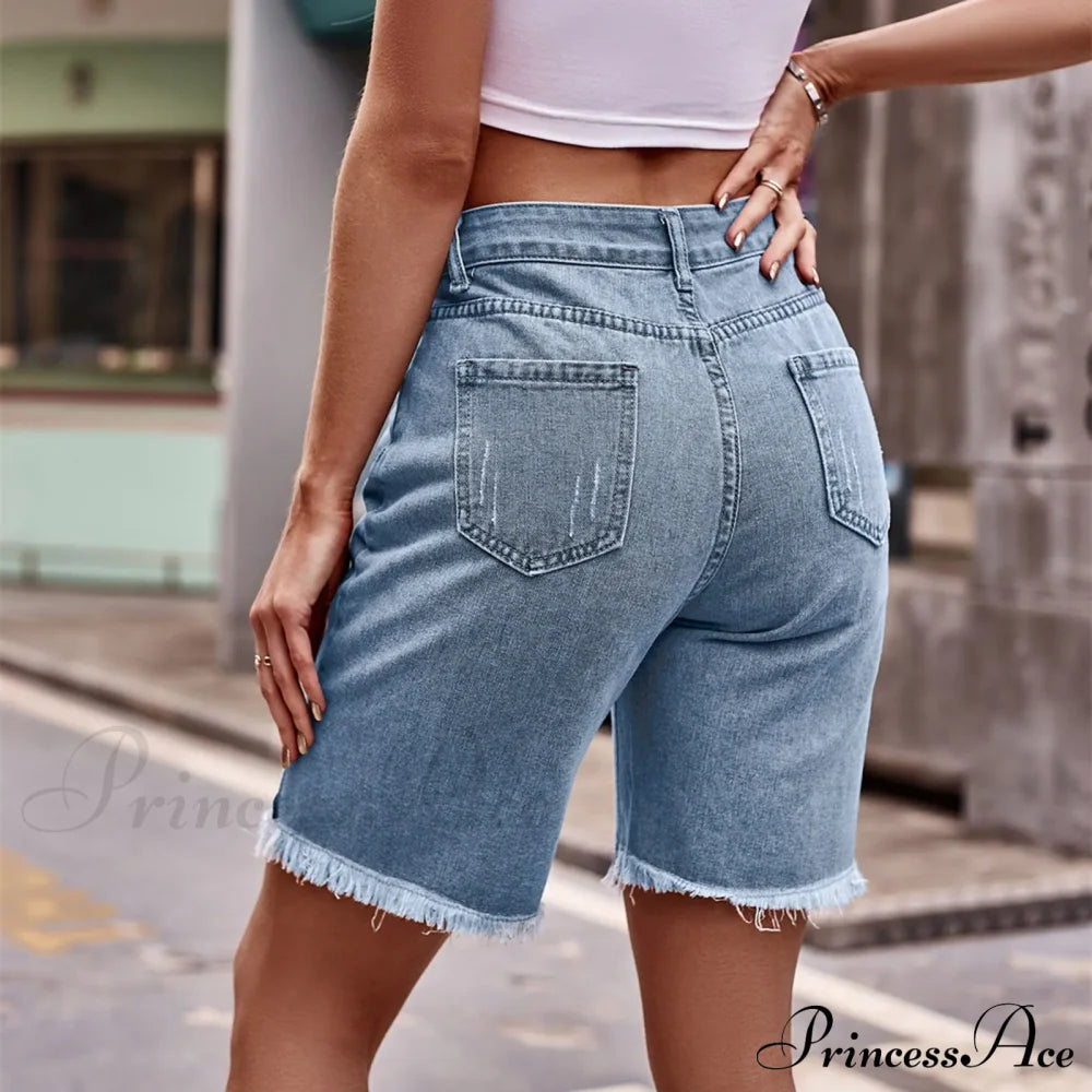 Fashion Casual Classic Retro Waist Streetwear Stright Short