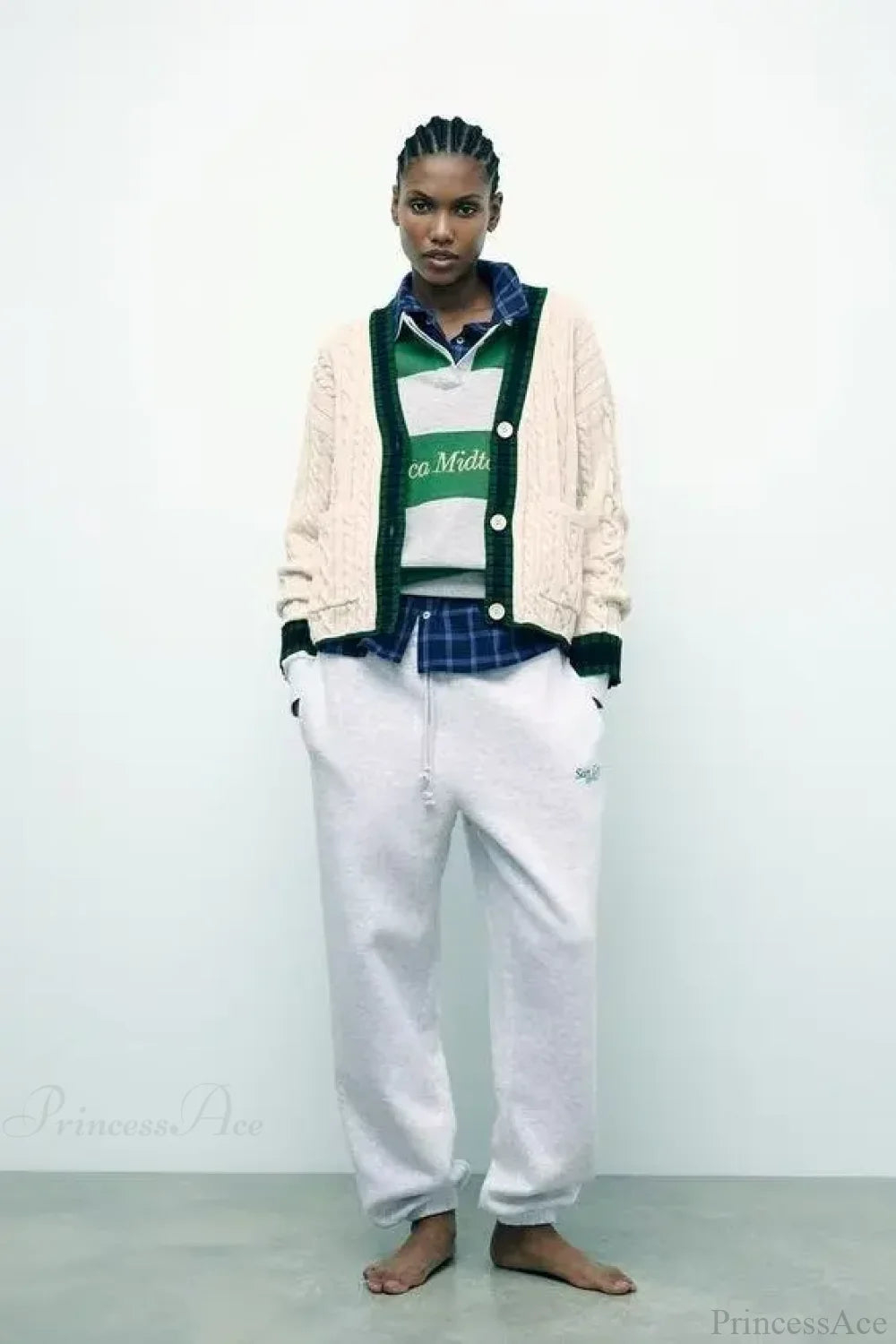 Fashion Eight Leg V-neck Cardigan