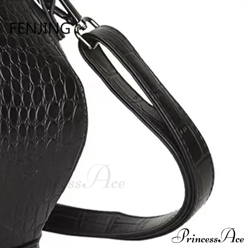 Fashion Funny Teapot Shaped Stone Pattern Leather Gothic Personalized Bag Halloween