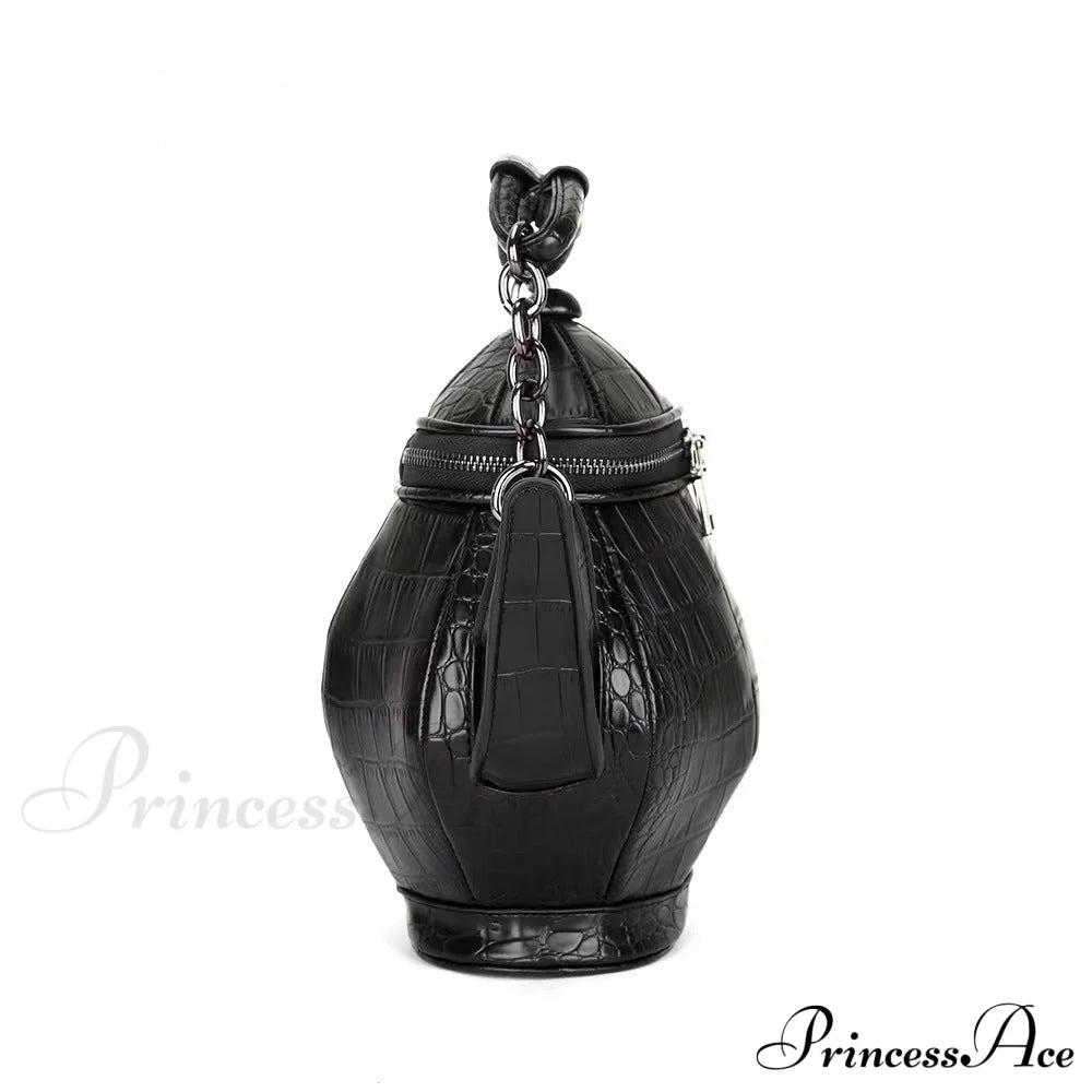 Fashion Funny Teapot Shaped Stone Pattern Leather Gothic Personalized Bag Halloween