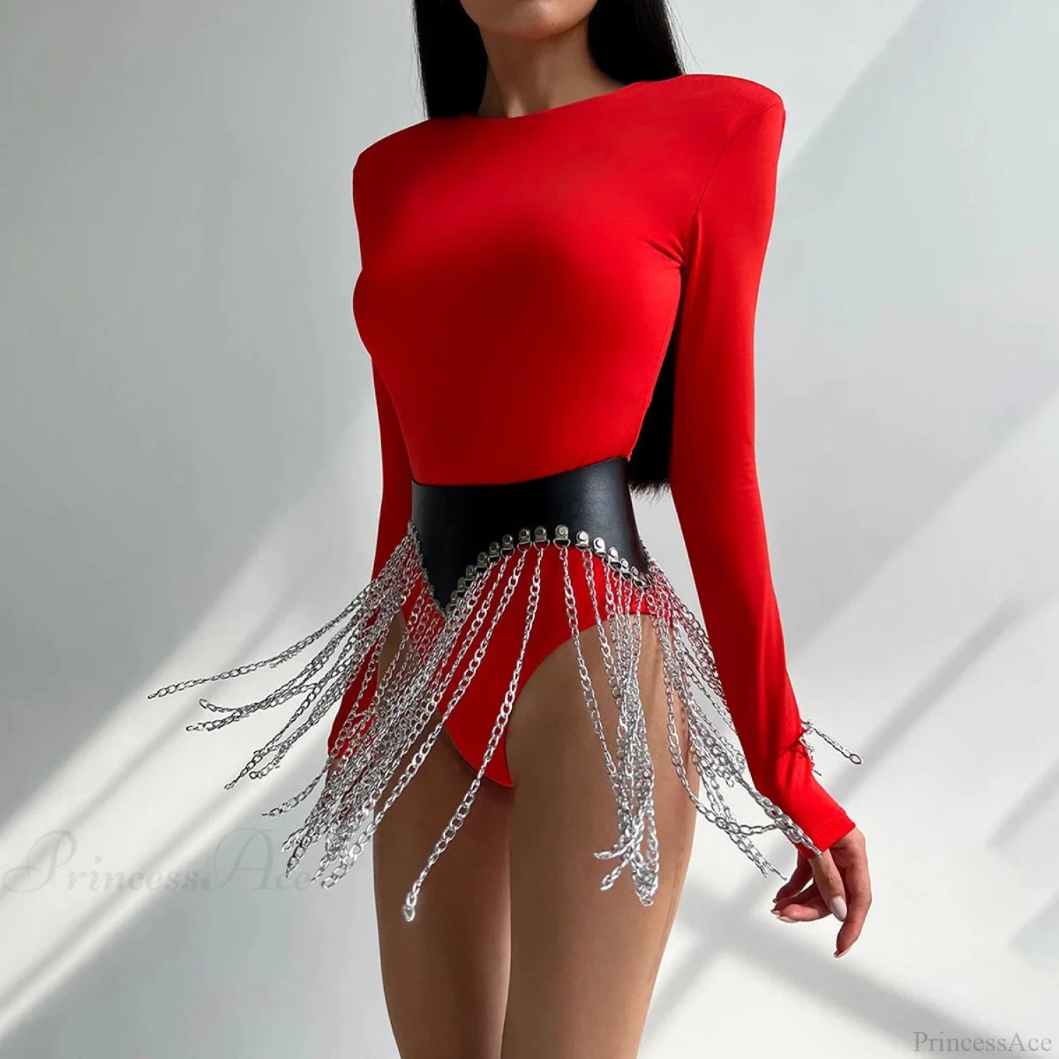 Fashion Gothic Street Style Fringes Belt black / Adjustable