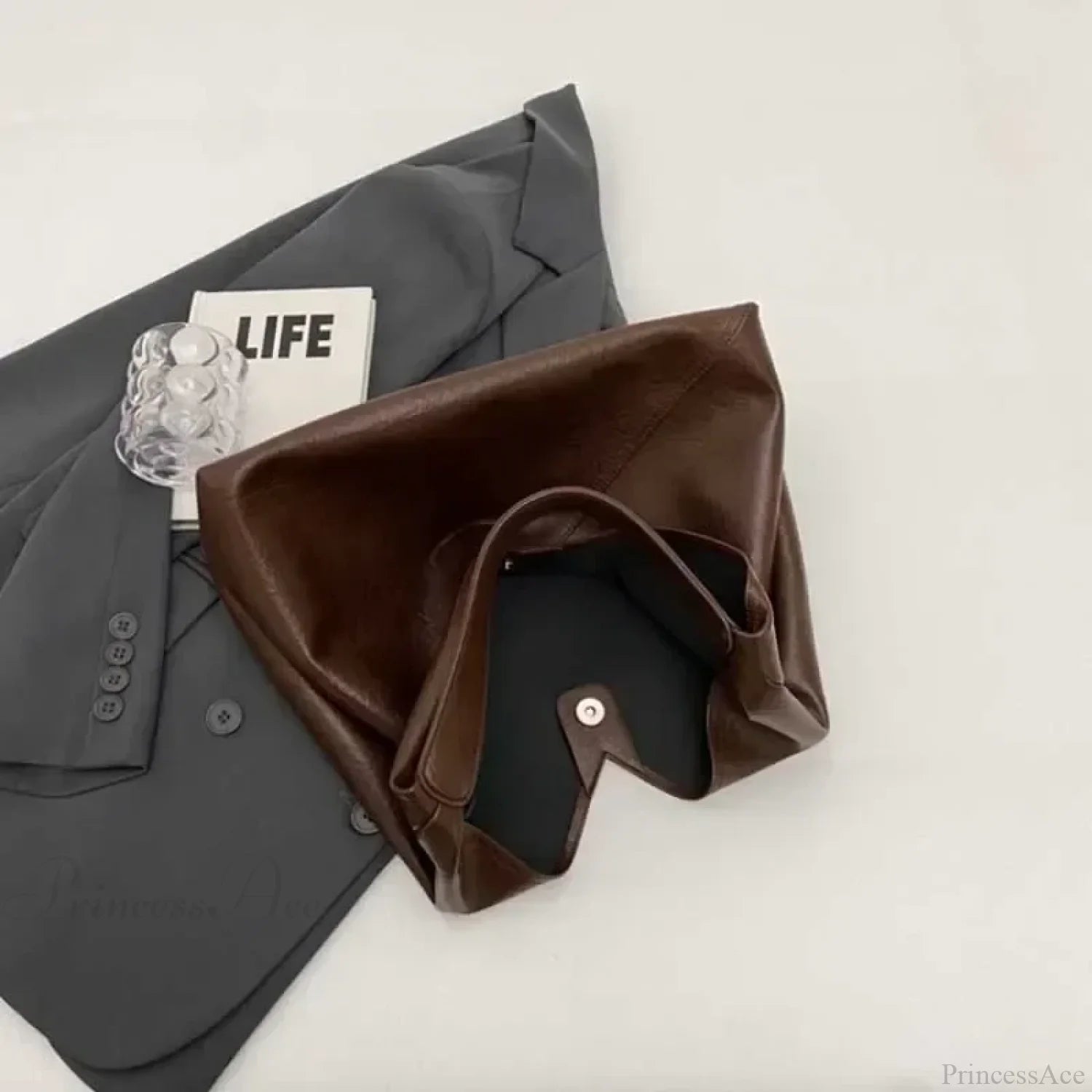 Fashion Leather Big Hobo Shoulder Bag shoulder-250126