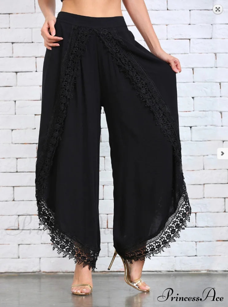 Fashion Loose Harem Sports Pants Black / S