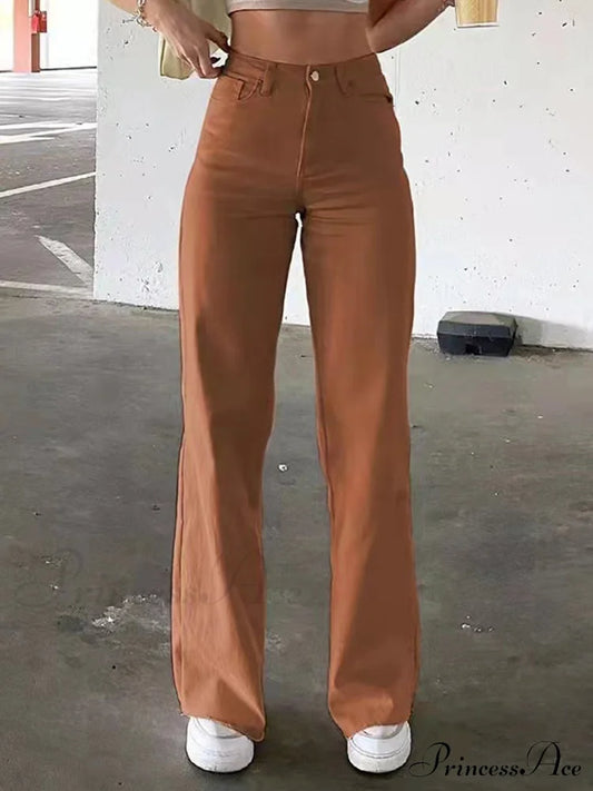 Fashion Loose Jeans Auburn / S