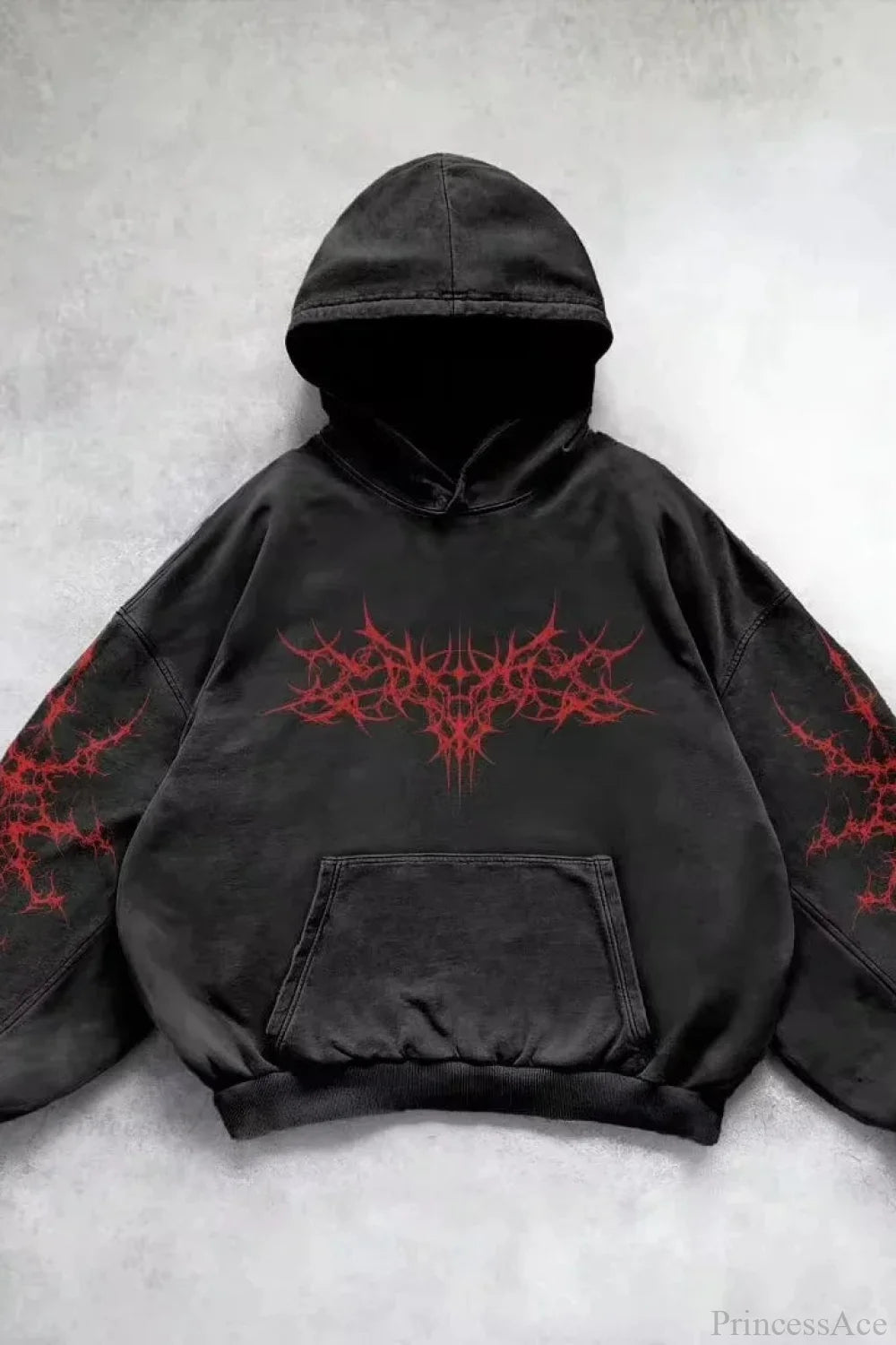 Fashion Trend Fleece Padded Zipper Hoodie Black 2 / M