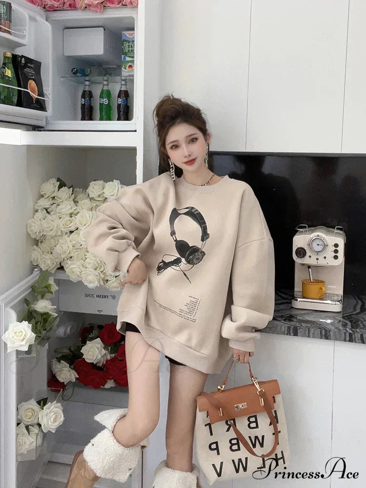 Fashionable Trendy Casual Comfortable Hoodie Khaki / M Sweatshirts & Hoodies-L