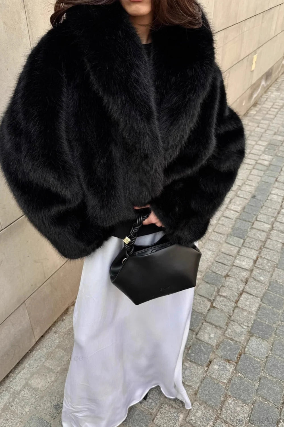 Faux Fur Collared Warm Longline Coat